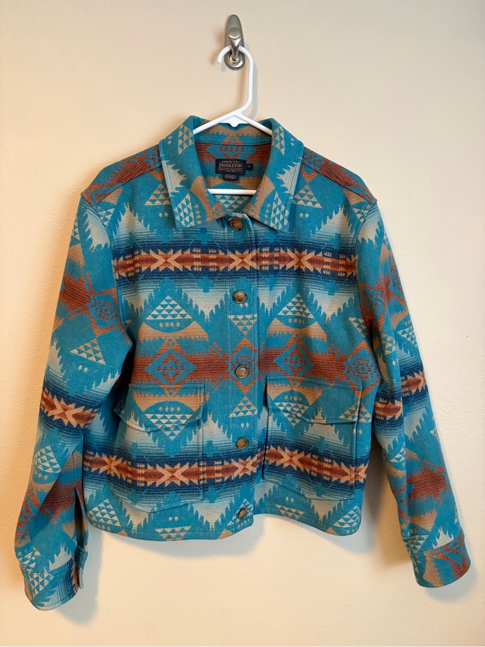 Turquoise Wool Pendleton Women’s Jacket size XL